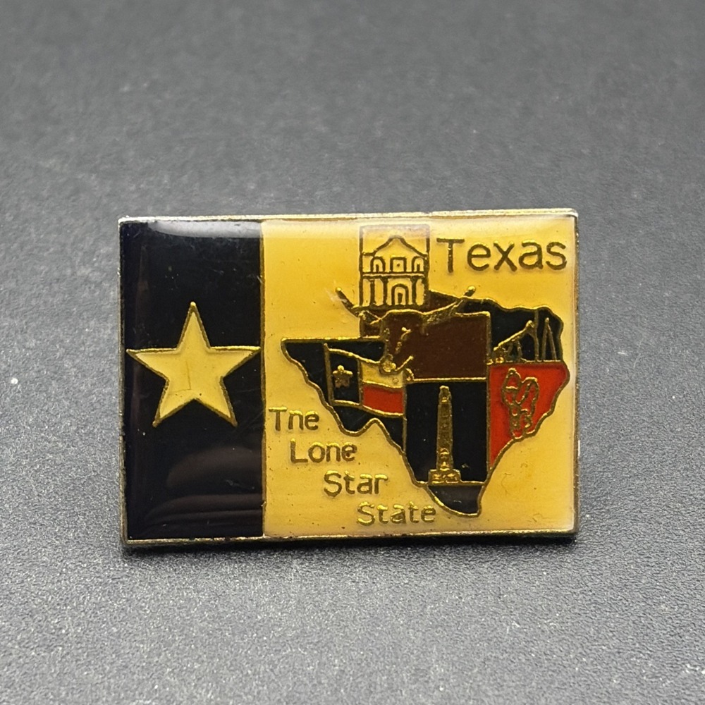 Texas The Lone Star State USA Lapel Hat Pin